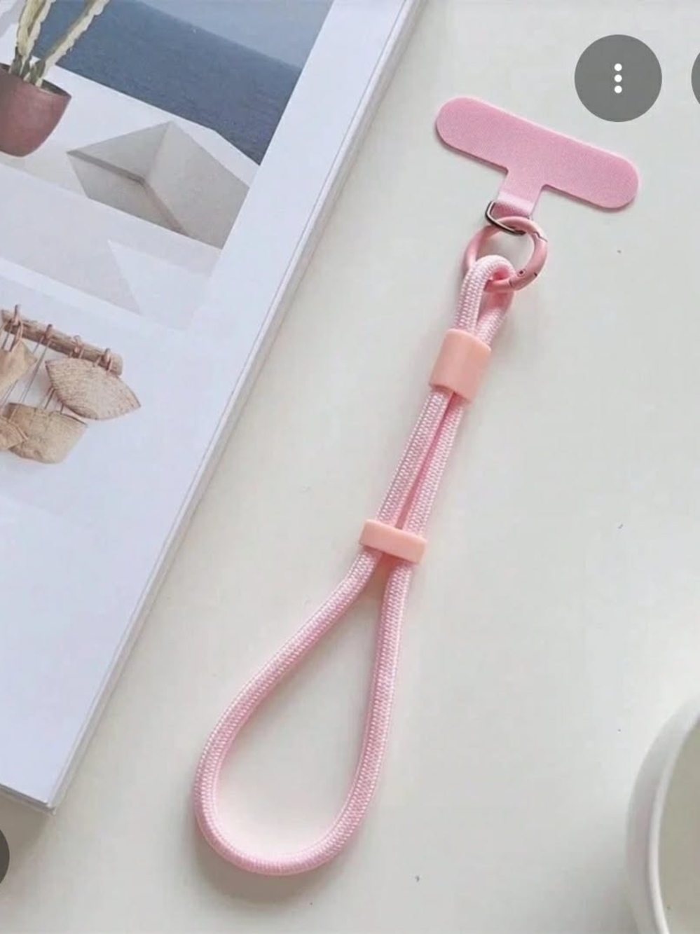 Pink Phone Wrist Strap with Cellphone Lanyard Patch BNIB